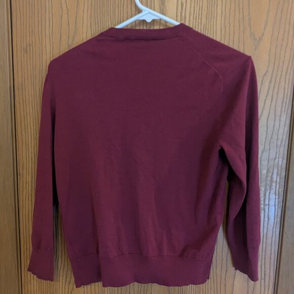 J. Crew Classic Maroon Cardigan-Women's Size Medium - Picture 4 of 4
